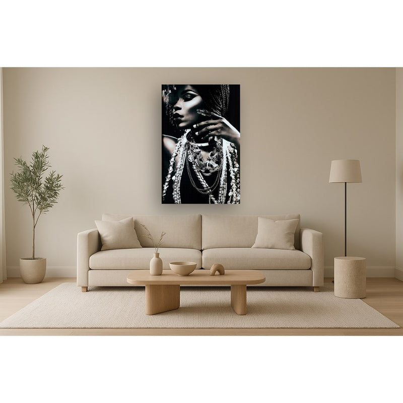 Classy Living Metallic Magic Frameless Glass Wall Art 40"x60", Multi