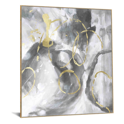 Classy Living Abstract Spiral Frameless Glass Wall Art 40"x60", Gray