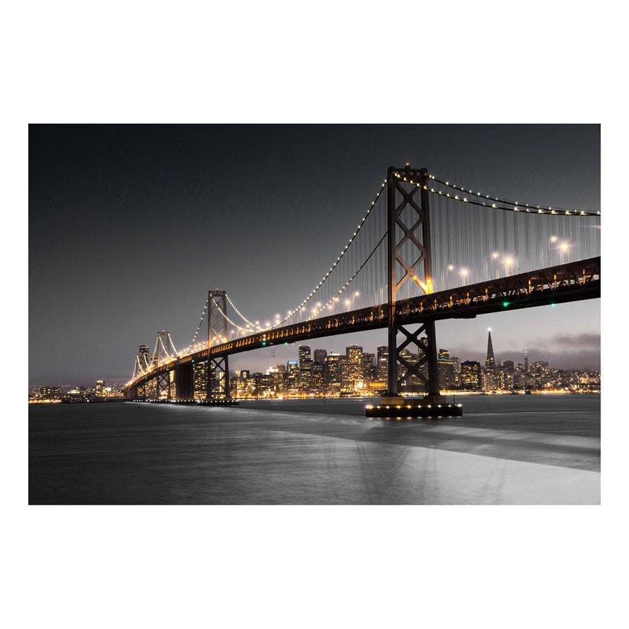 Classy Living Bridge Escape Frameless Glass Wall Art 60"x40", Multi - SF1374