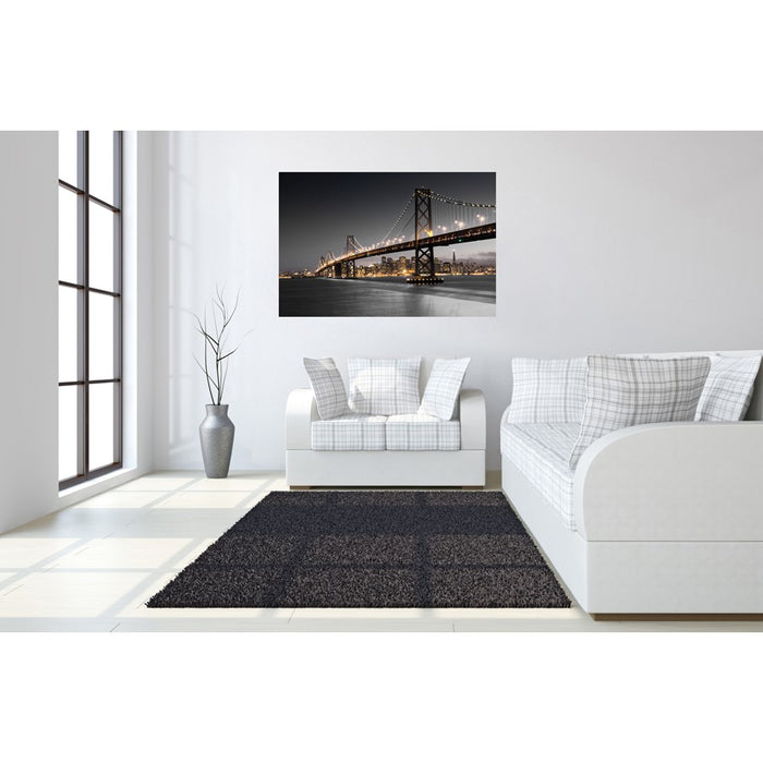 Classy Living Bridge Escape Frameless Glass Wall Art 60"x40", Multi