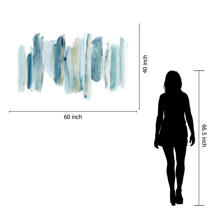 Classy Living Pallet Lineup IIless Glass Wall Art 60"x40", Blue