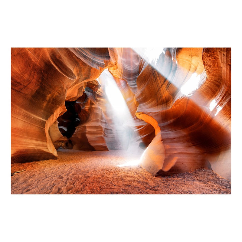 Classy Living Canyon Art Frameless Glass Wall Art 60"x40", Orange