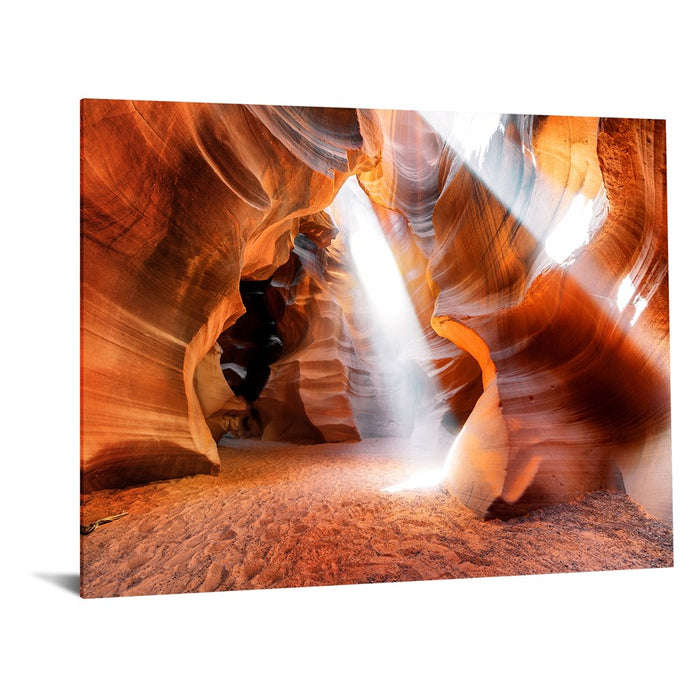 Classy Living Canyon Art Frameless Glass Wall Art 60"x40", Orange