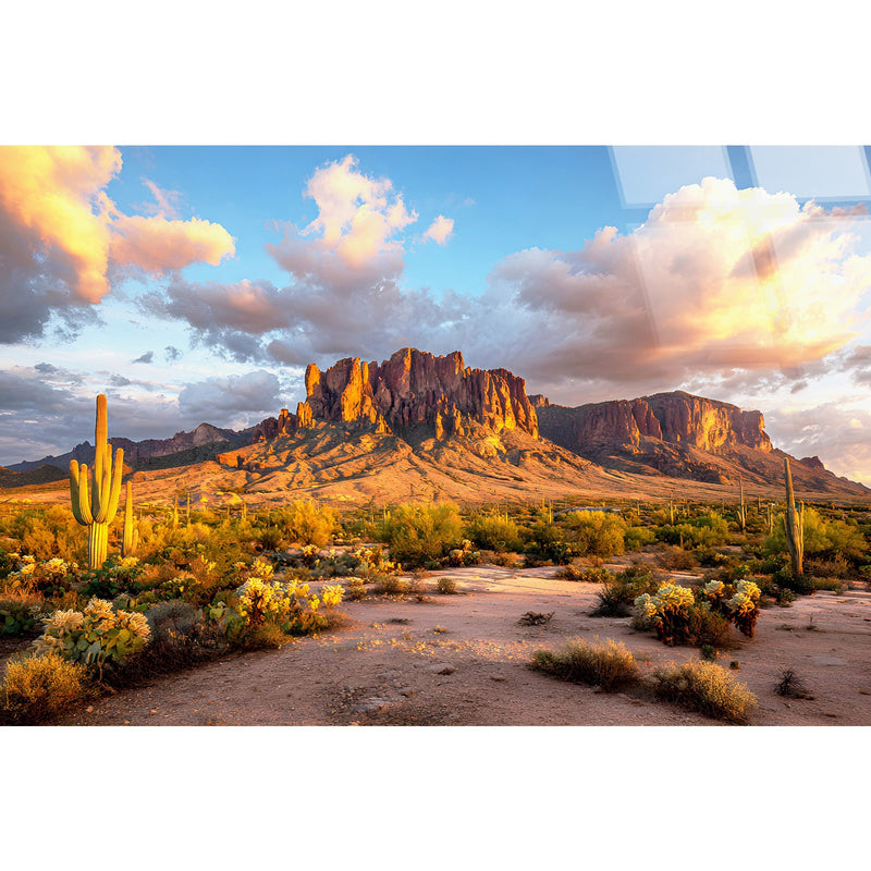 Classy Living Expansive Sonoran Radiance 40"x60", Blue/Brown/Orange