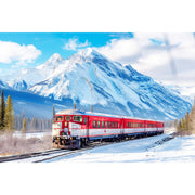 Classy Living Adventurous Winter Rail Passage 40"x60", Clear/Red/White
