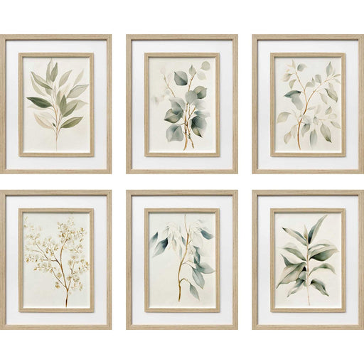 Classy Living Poetic Quiet Botanical 48"x60" Print, Beige/Green/White