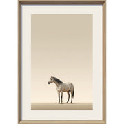 Classy Living Timeless Quiet Stallion 28"x20" Print, Beige/Brown/White