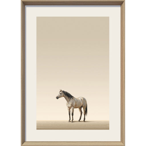 Classy Living Timeless Quiet Stallion 28"x20" Print, Beige/Brown/White