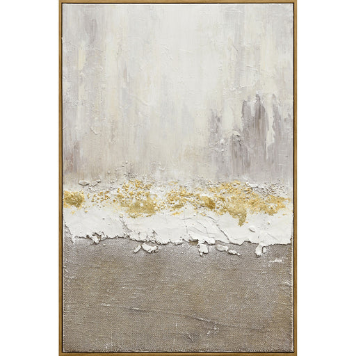 Classy Living Timeless Gilded Strata, Ivory/Taupe/Gold/Natural Wood