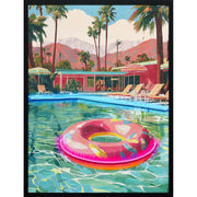 Classy Living Vibrant Poolside Escape, Black/Pink/Turquoise/Coral/Green