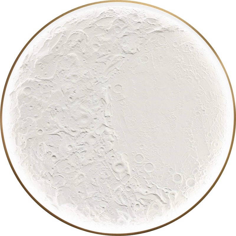 Classy Living Timeless Lunar Relief 32"x32", Ivory/White/Gold