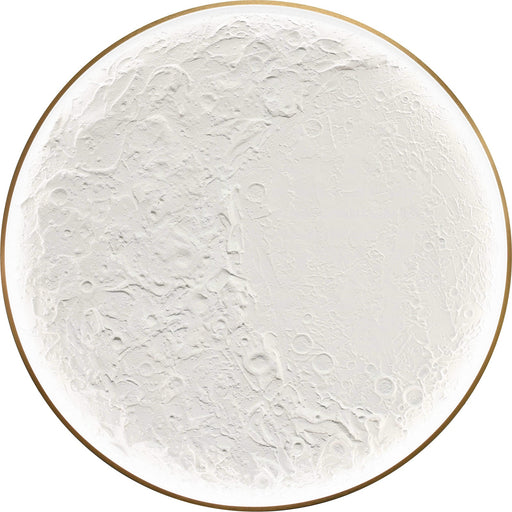 Classy Living Timeless Lunar Relief 32"x32", Ivory/White/Gold