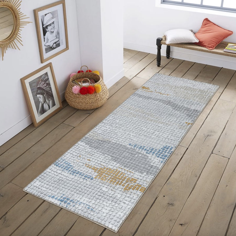 Conrad Home 028 Abstract Art 7'10" x 9'10" Abstract Rug, Off White