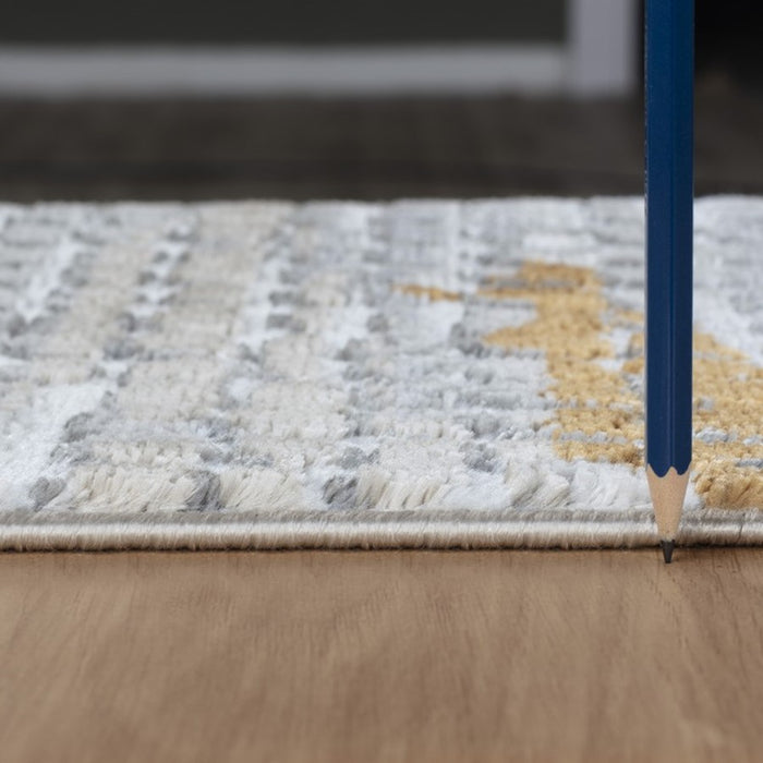 Conrad Home 048 Abstract Art 7'10" x 9'10" Abstract Rug, Off White