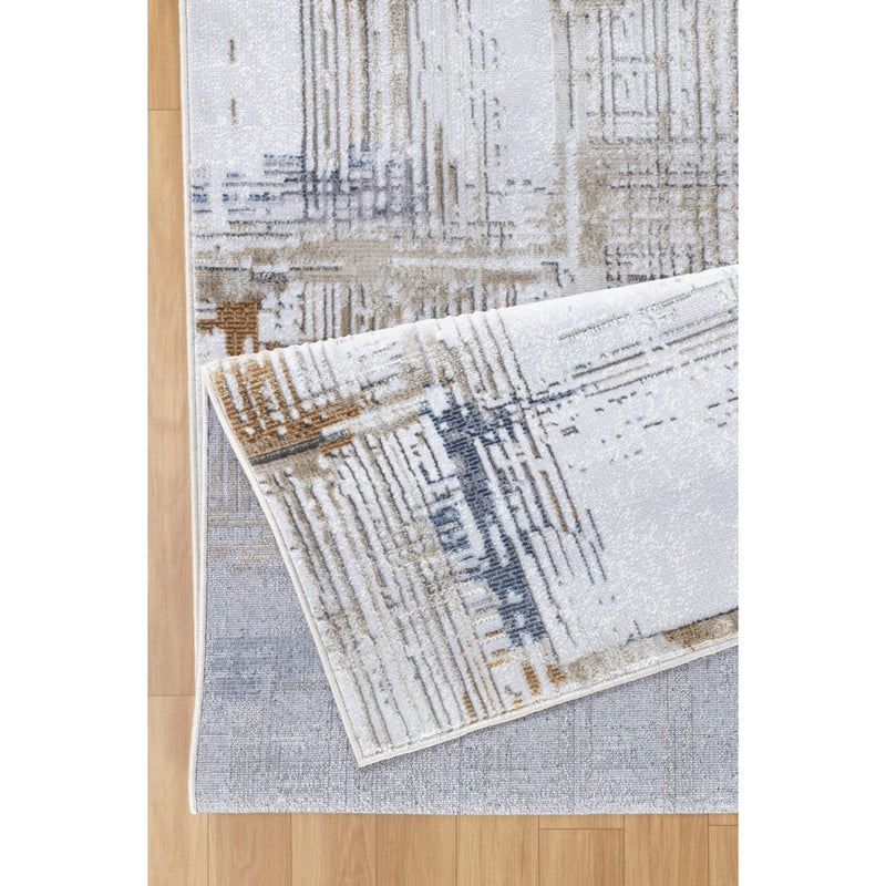 Conrad Home 062 Abstract Art 2'7" x 7' Abstract Runner, Off White
