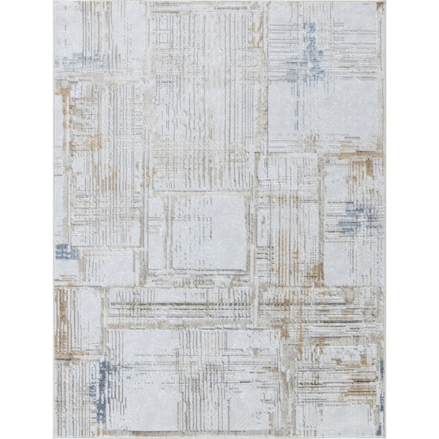 Conrad Home 065 Abstract Art 5'3' x 7' Abstract Rug, Off White - ART20065-7