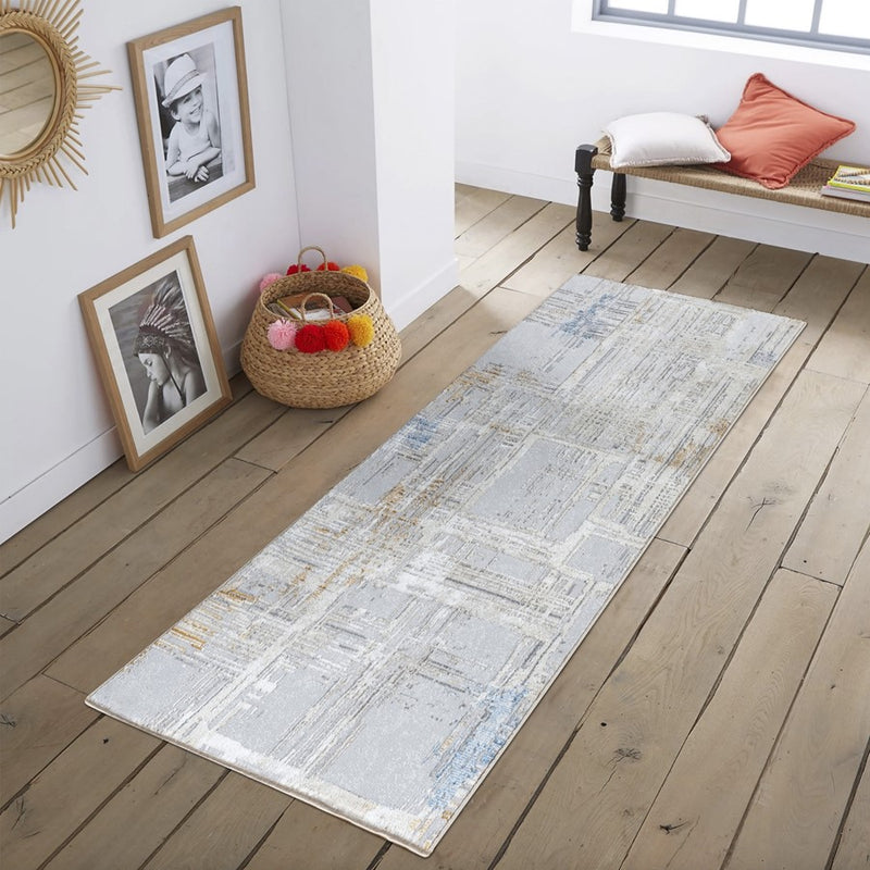 Conrad Home 065 Abstract Art 5'3' x 7' Abstract Rug, Off White