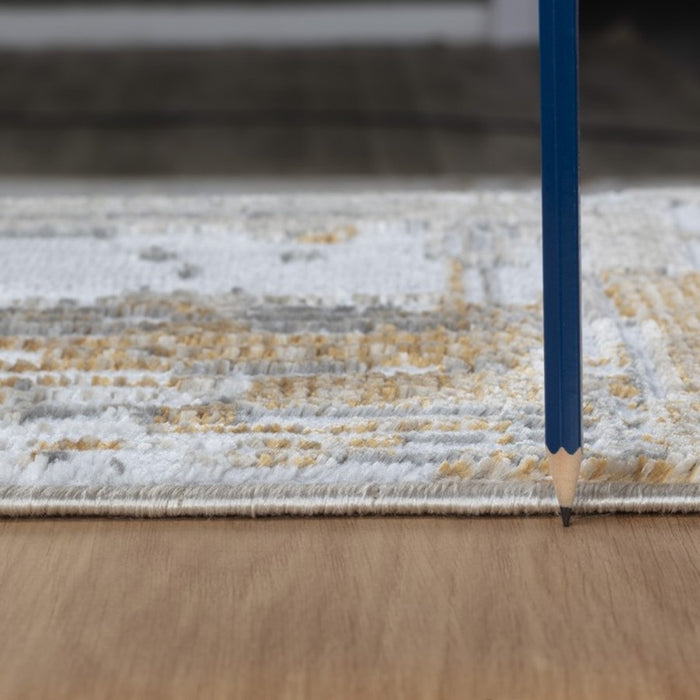 Conrad Home 065 Abstract Art 5'3' x 7' Abstract Rug, Off White