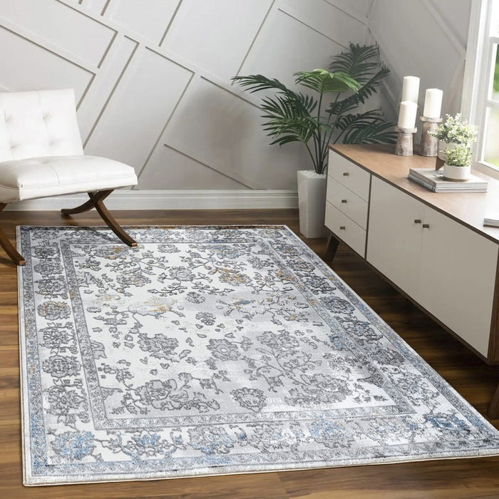 Conrad Home Cambridge 7'10" x 9'10" Trad Rug, Grey Trad/All Over