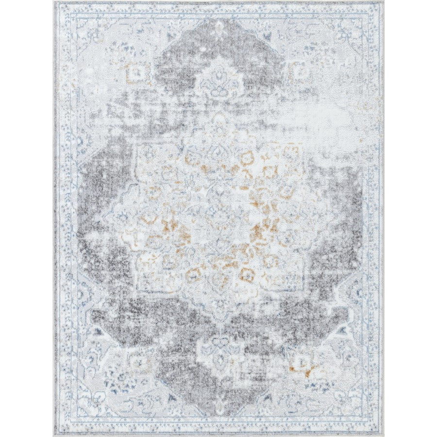Conrad Home Cambridge 5'3' x 7' Trad Rug, Off-White Medallion - CAM80035-7