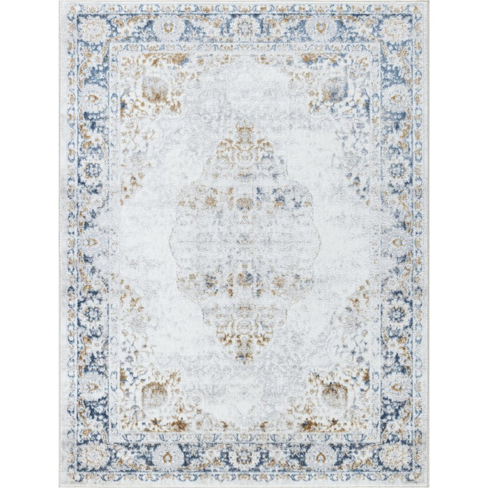 Conrad Home Cambridge 2'7" x 7' Trad Runner, Off-White Medallion