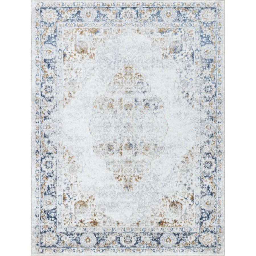 Conrad Home Cambridge 2'7" x 7' Trad Runner, Off-White Medallion