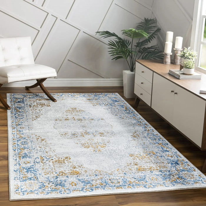 Conrad Home Cambridge 7'10" x 9'10" Rug, Off-White Trad/Medallion
