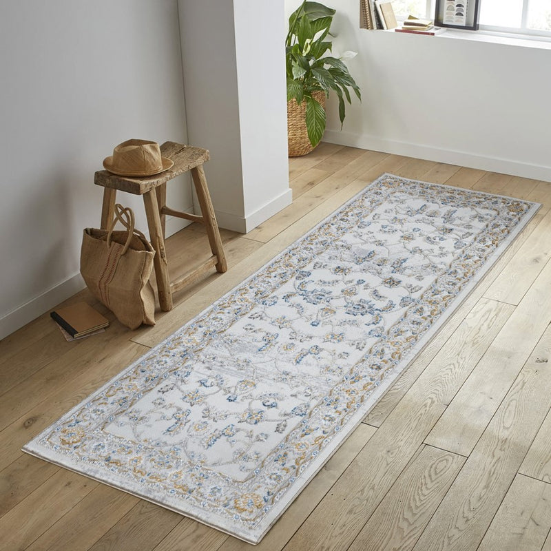 Conrad Home Cambridge 2'7" x 7' Runner, Off-White Trad/All Over