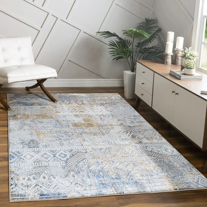 Conrad Home Cambridge 2'7" x 7' Runner, Off-White Vintage/Abstract