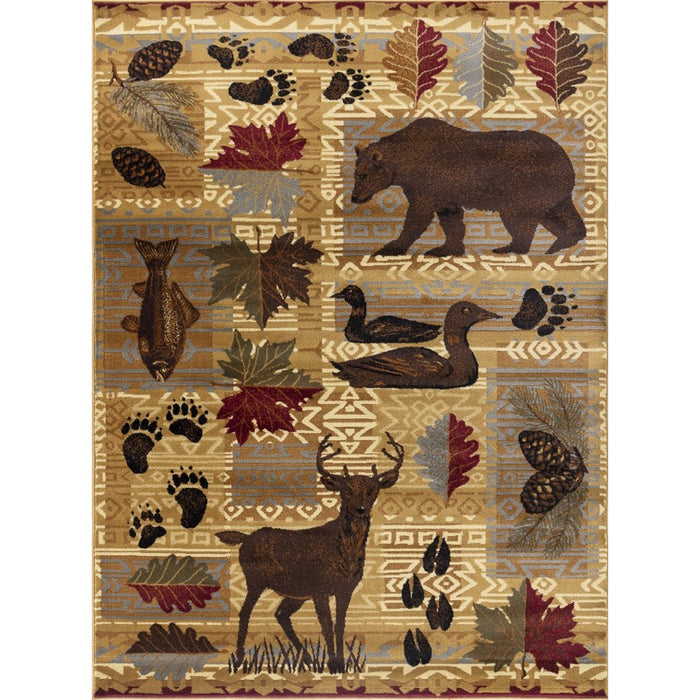 Conrad Home Cabin Life 2'7'' x 7'3'' Lodge Runner, Nature/Animals - CBL30022-7