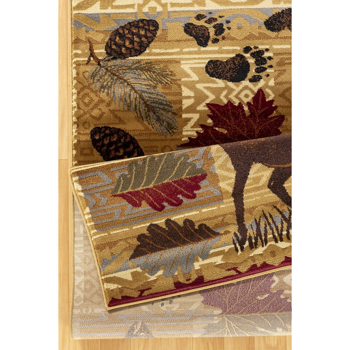 Conrad Home Cabin Life 5'3'' x 7'3'' Lodge Rug, Nature/Animals