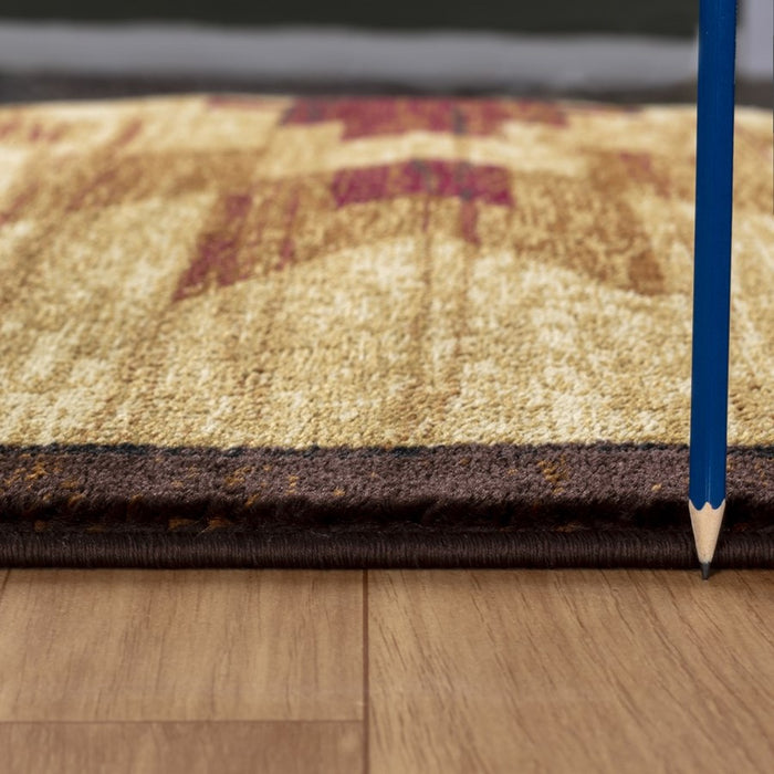 Conrad Home Cabin Life 2'7'' x 7'3'' Lodge Runner, Beige SW/Bears