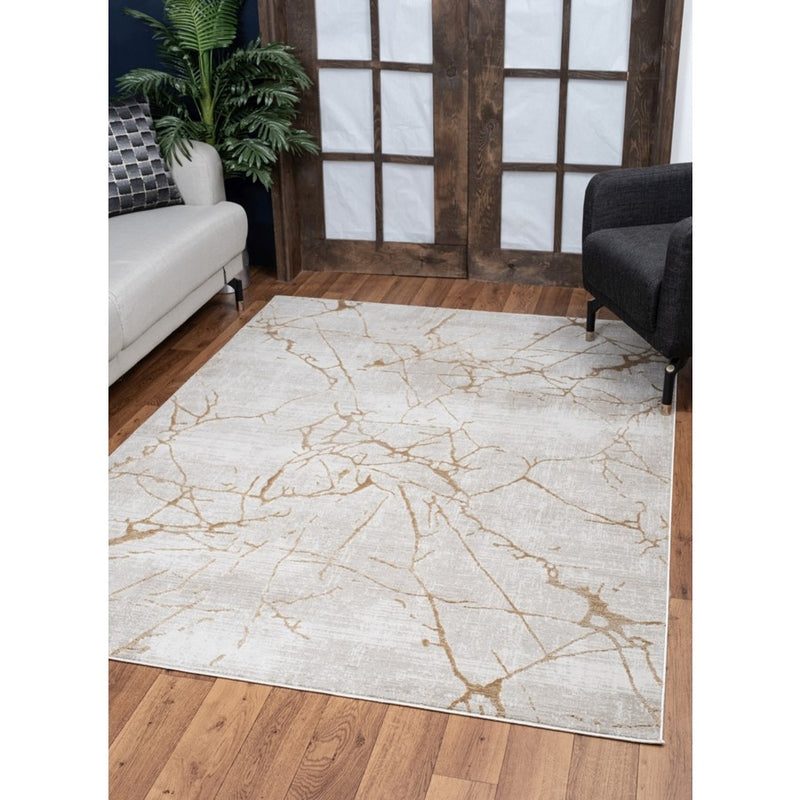 Conrad Home Concepts 2' x 3' Area Rug, Beige Abstract/Marble