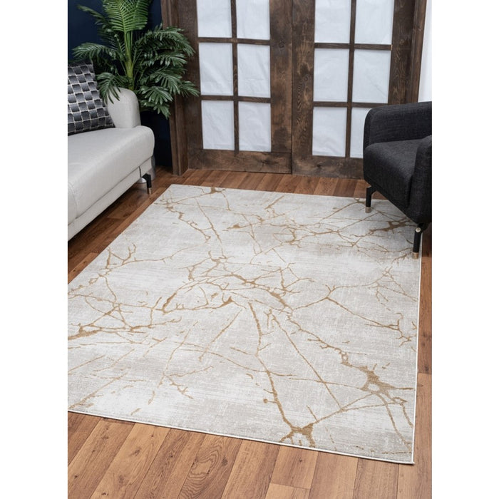 Conrad Home Concepts 5'3'' x 7'3'' Abstract Area Rug, Beige Marble