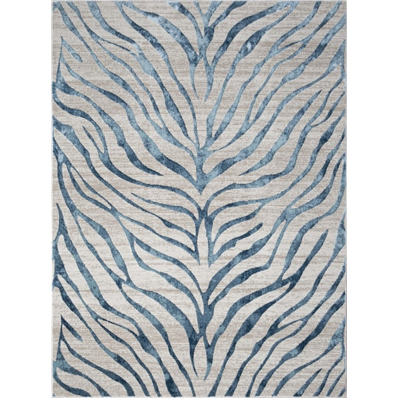 Conrad Home Concepts 2' x 3' Abstract Area Rug, Blue Animal Skin