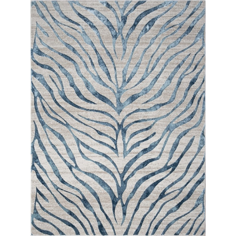 Conrad Home Concepts 2'7''x7'3'' Abstract Runner, Blue Animal Skin - CNC60062-7
