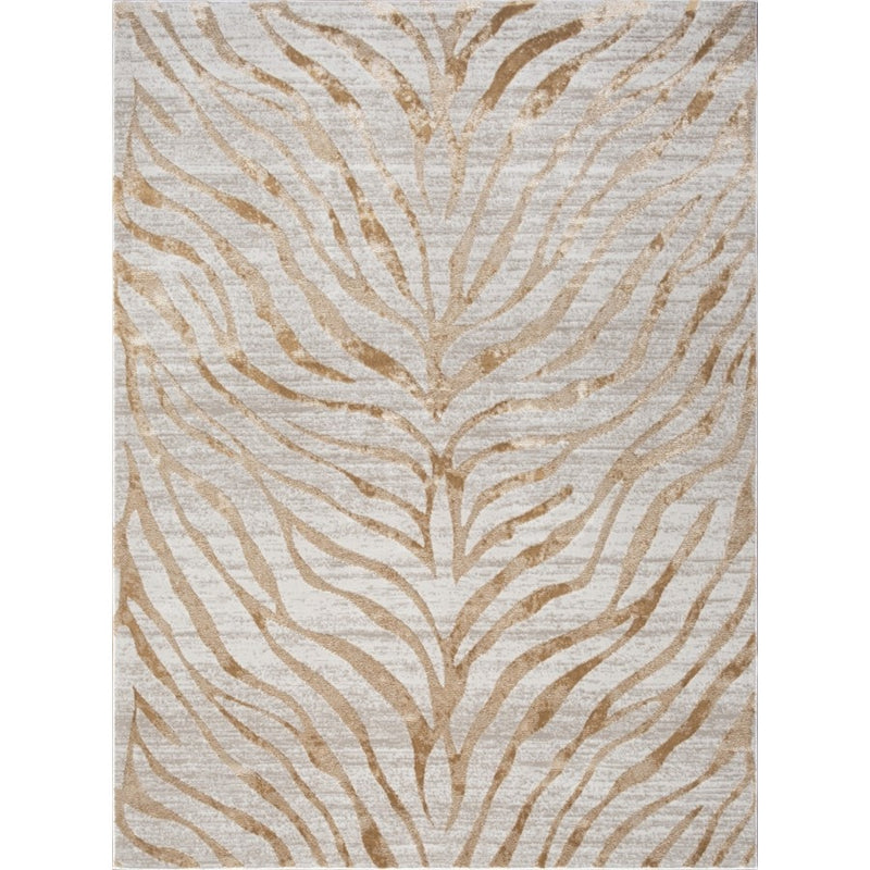 Conrad Home Concepts 2' x 3' Abstract Area Rug, Gold Animal Skin