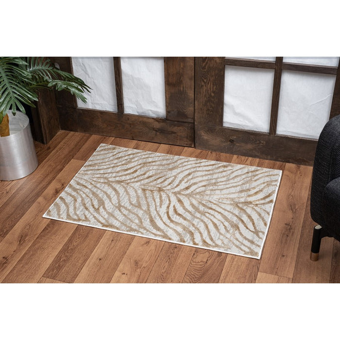 Conrad Home Concepts 2' x 3' Abstract Area Rug, Gold Animal Skin