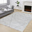 Conrad Home Cozy Shag 7'10" x 9'10" Shag Area Rug, Grey Geometric