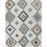 Conrad Home Cozy Shag 5'3' x 7' Shag Area Rug, Ivory Geo/Diamonds - CZY10065-7