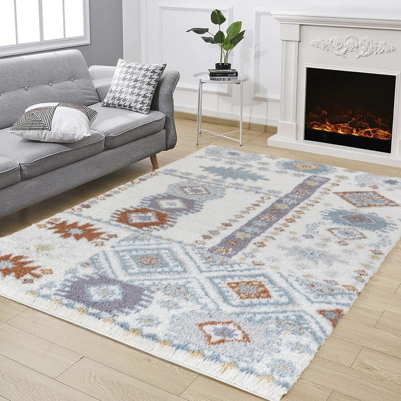 Conrad Home Cozy Shag 5'3' x 7' Area Rug, Ivory Southwest