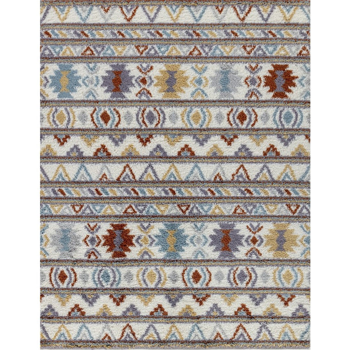 Conrad Home Cozy Shag 5'3' x 7' Shag Area Rug, Ivory Southwest - CZY10085-7