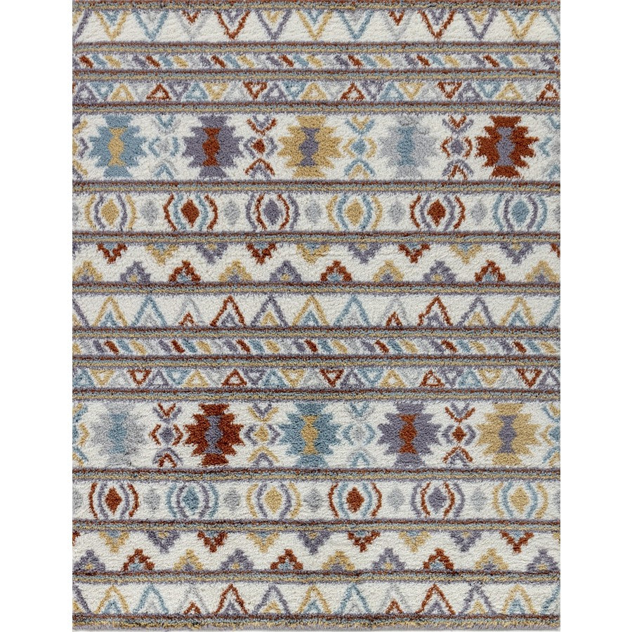 Conrad Home Cozy Shag 5'3' x 7' Shag Area Rug, Ivory Southwest - CZY10085-7