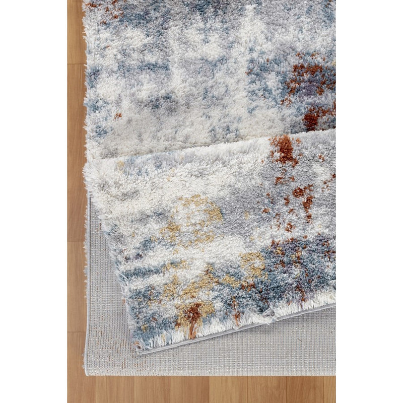Conrad Home Cozy Shag 7'10" x 9'10" Shag Area Rug, Grey Abstract