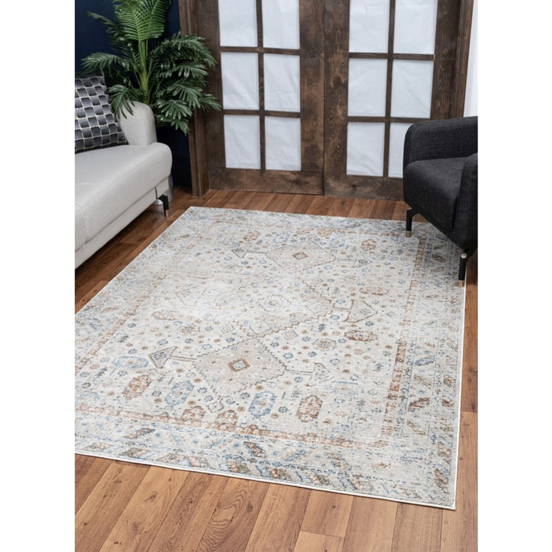 Conrad Home Generations 2' x 3' Trad Rug, Beige Medallion/SW
