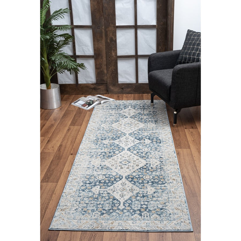 Conrad Home Generations 2' x 3' Trad Rug, Navy Medallion/SW