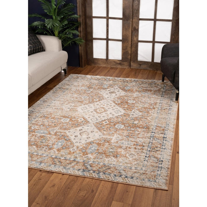 Conrad Home Generations 2' x 3' Trad Rug, Rust Medallion/SW