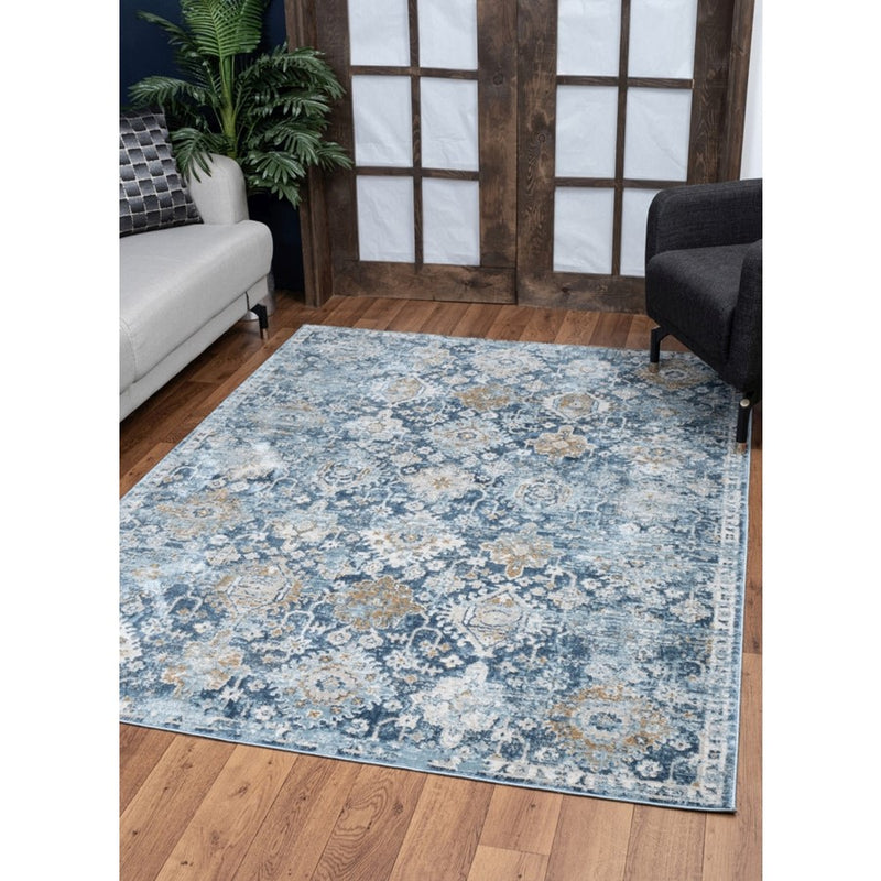 Conrad Home Generations 2' x 3' Trad Rug, Navy Trad/All Over