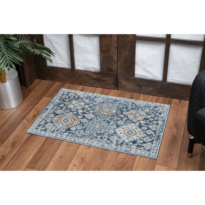 Conrad Home Generations 2' x 3' Trad Rug, Navy Trad/All Over