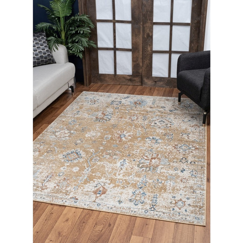 Conrad Home Generations 2'7'' x 7'3'' Runner, Gold Trad/All Over
